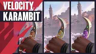 Velocity Karambit Skin Showcase  Valorant Battle Pass Skins Velocity Skins [upl. by Fillbert]