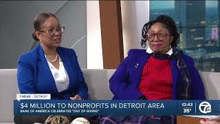 Bank of America celebrating Day of Giving by donating 4 million to nonprofits in Detroit area [upl. by Septima]