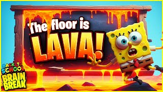 The Floor is Lava 🔥 Back to School Brain Break for Kids 🔥 Just Dance [upl. by Aitercul408]