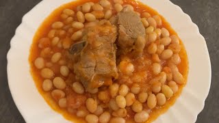 Recette de HARICOTS BLANCS  à écosser  en sauce rouge agneau [upl. by Yamauchi]