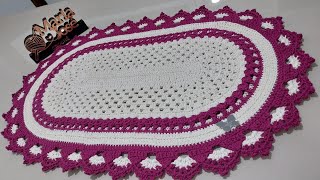 TAPETE RELÍQUIA EM CROCHE FÁCIL E RÁPIDO croche crochet tapete diy [upl. by Siskind]