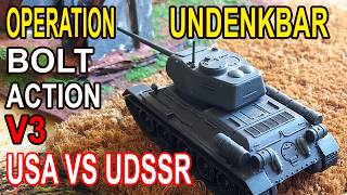 BOLT ACTION V3 SOVJET UNION VS USA 1250p STARTER SPIEL Bolt Action 3rd Edition BATTLEREPORT [upl. by Ahsienot]