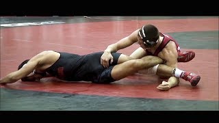 Hodges vs Blanton 2 college wrestlers same weight skills moves style [upl. by Arbmahs]