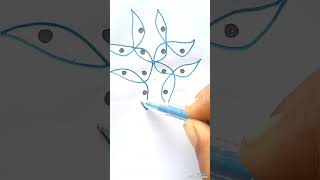 42 straight dots  simple flower design  please like amp subscribe pannuga friends 🥰 [upl. by Anitnelav]