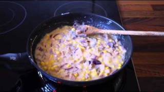 billig schnell lecker gesund   ragout fin mit mais und zwiebeln [upl. by Niltac]