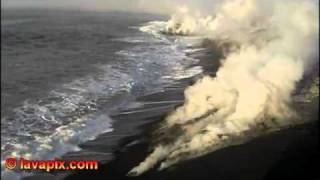 487071 lava flow the Ki ocean entry Kalapana [upl. by Thacker]