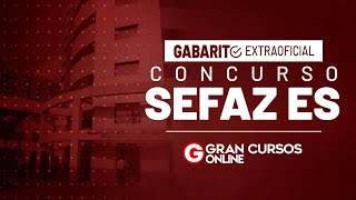 Gabarito Extraoficial Concurso SEFAZ ES [upl. by Lara]