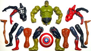 Avengers Toys Assemble hulk Smash VS Spiderman venom carnage Siren Head Avengers Toys [upl. by Aicilyhp93]