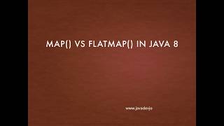 map vs flatmap java 8 [upl. by Trah]