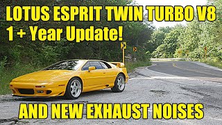 Lotus Esprit Twin Turbo V8 1 Year Update  New Exhaust Maybe The Best Sounding Car Ill Ever Own [upl. by Pich]