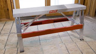 WALBOARD TOOLS® Aluminum Folding Bench [upl. by Oirom]