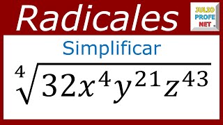 SIMPLIFICACIÓN DE EXPRESIONES CON RADICALES  Ejercicio 4 [upl. by Tai275]