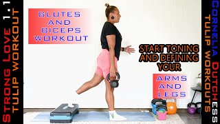 Sexy Legs amp Bigger Booty Strong Love 11 Tulip Workout legsworkoutathome fitnessmoms kettlebell [upl. by Onder]