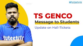 TS Genco  Update on HallTickets genco tsgenco [upl. by Airekal]