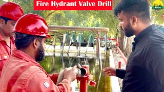 Fire Hydrant Valve Drill  Landing Fire Hydrant Valve  Training in HindiUrdu  HSE TRAINER [upl. by Ellenuahs]