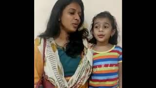 Sithara Krishnakumar and daughter singing nee mukilo from uyare [upl. by Bernadina]