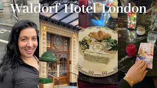 DISNEY BEAUTY amp THE BEAST AFTERNOON TEA THE WALDORF HILTON HOTEL LONDON amp a look into Somerset House [upl. by Lecirg]