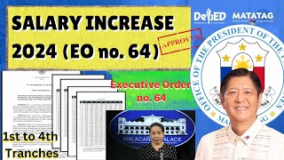 Government Salary Increase 2024 EO No 64 Approved [upl. by Airliah]