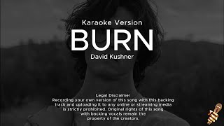 David Kushner  Burn Karaoke Version [upl. by Aleakcim]