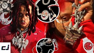 Trippie Redds SCARY Jewelry Collection Horror Bling [upl. by Xirtaeb]