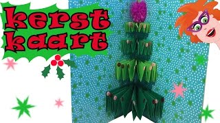 DIY  zelf popup kerstkaarten knutselen  kerstboom vouwen [upl. by Silva]