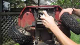 Honda HTR3009 Riding Mower Sticky Steering Fix [upl. by Iram]