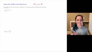 Separable Differential Equations examples [upl. by Ellegna]