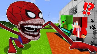 Security Haus Kampf vs SPIDERMAN TAPES  MinecraftSpiel von Mikey und JJ Maizen Parodie [upl. by Ybbed48]