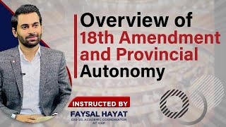 Overview of 18th Amendment  provincial autonomy  Parliamentary supremacy 18thamendment [upl. by Rusert]