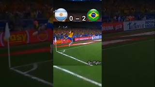 Argentina vs Brazil  shorts shortvideo viralvideo football messi shortsfeed [upl. by Cinimod]