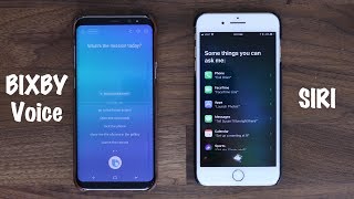 BIXBY Voice vs SIRI  Voice Assistant Comparison [upl. by Hanoy]