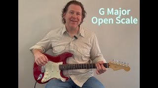 How To Play G Major Scale Open MrGGuitarClass [upl. by Etyak611]