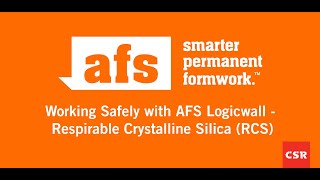 Working Safely with AFS Logicwall  Respirable Crystalline Silica RCS [upl. by Adnoloy]