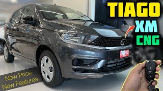 Tata Tiago XM CNG 2024 ✅ New Updated Tiago XM CNG Review ✅ All Details [upl. by Attenat214]