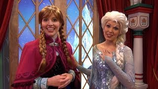 ANNA and ELSA from Disney FROZEN Official Debut at Epcots Norway Pavilion Meet and Greet [upl. by Gomer550]