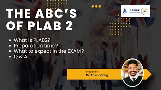 The ABC’s of PLAB 2  BY Dr Ankur  Aspire PLAB2 Academy [upl. by Ehrsam]