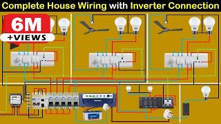 Complete House Wiring with inverter connection for all Room  House Wiring  Electrical Technician [upl. by Rillis]