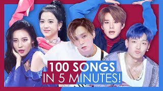 My TOP 100 Kpop Songs of 2018 in 5 MINUTES [upl. by Yrehc225]