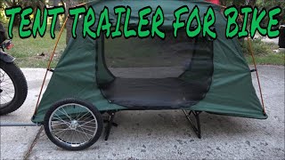 Tent Trailer For Bike Set Up And First Impressions [upl. by Camille]