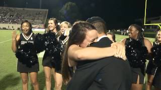 Wofford Cheerleader Gets The Surprise Of Her Life [upl. by Auqinu]