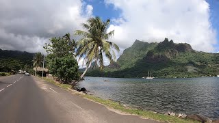 Driving Moorea French Polynesia 4K No Edit No Music [upl. by Yngiram]