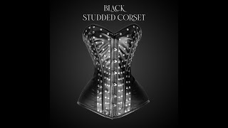 Black Studded Corset  Over Bust Corset [upl. by Atnuahsal652]