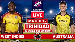 ICC T20 World Cup Warm Up Live Australia vs West Indies Live  AUS vs WI Live Scores amp Commentary [upl. by Nnylekoorb481]