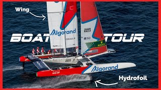 The MOST ADVANCED foiling catamaran  FULL sailboat tour  F50 SailGP [upl. by Owens]