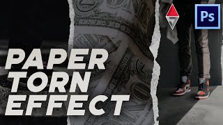 Paper Torn Effect Photoshop TUTORIAL Easy and Simple  Free Paper png [upl. by Adnohral144]