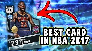 DIAMOND PLAYOFFS LEBRON JAMES STATS THE BEST CARD IN NBA 2K17 MyTEAM [upl. by Eiloj]