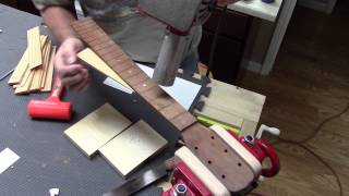 Guitar Rebuild 5 Removing the fretboard with heat gun [upl. by Gerc]