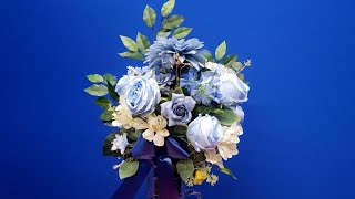 Summer Cemetery Vase with Blue Roses [upl. by Stempien]