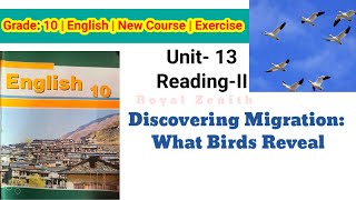 Class 10 English  Unit13 ReadingII  Discovering Migration What Birds Reveal  Exercise [upl. by Onra339]