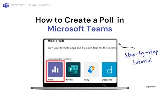 How to Create a Poll in Microsoft Teams [upl. by Anivol]